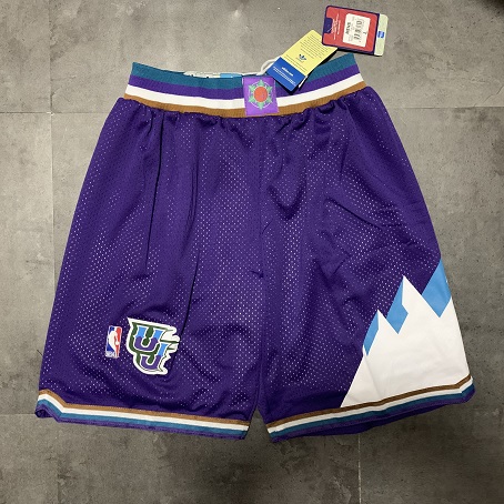 Men NBA Utah Jazz Purple Shorts 0416->san antonio spurs->NBA Jersey